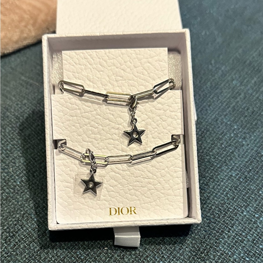 Dior silver phone charm BNIB